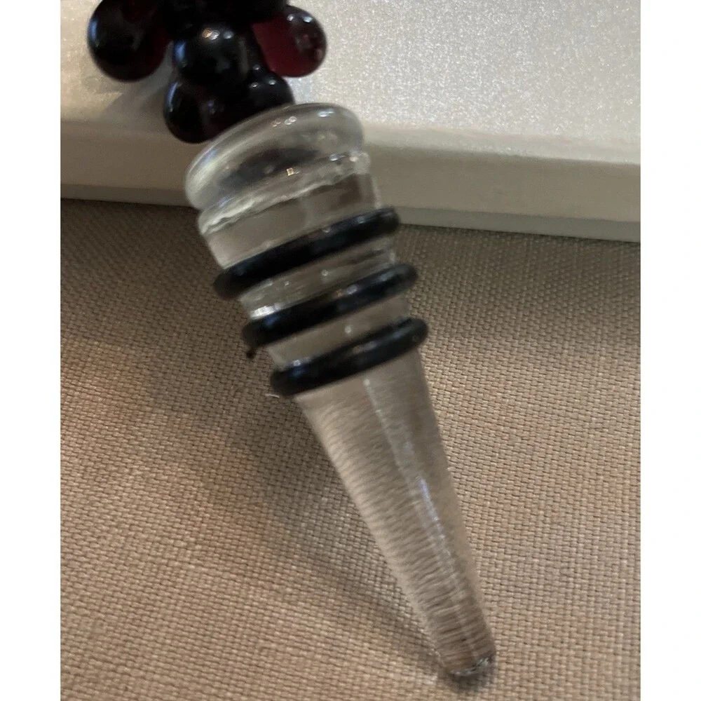 Murano Art Stunning Hand Blown Grapes Glass Wine Bottle Stopper New